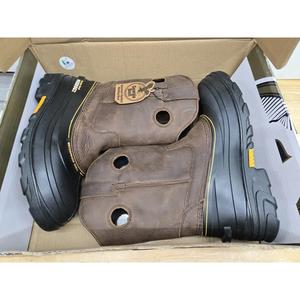 Georgia Boot Muddog 2 Boots Mens Size 10 Waterproof Stiff Toe Work Boot
